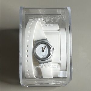 Swatch white wrap watch